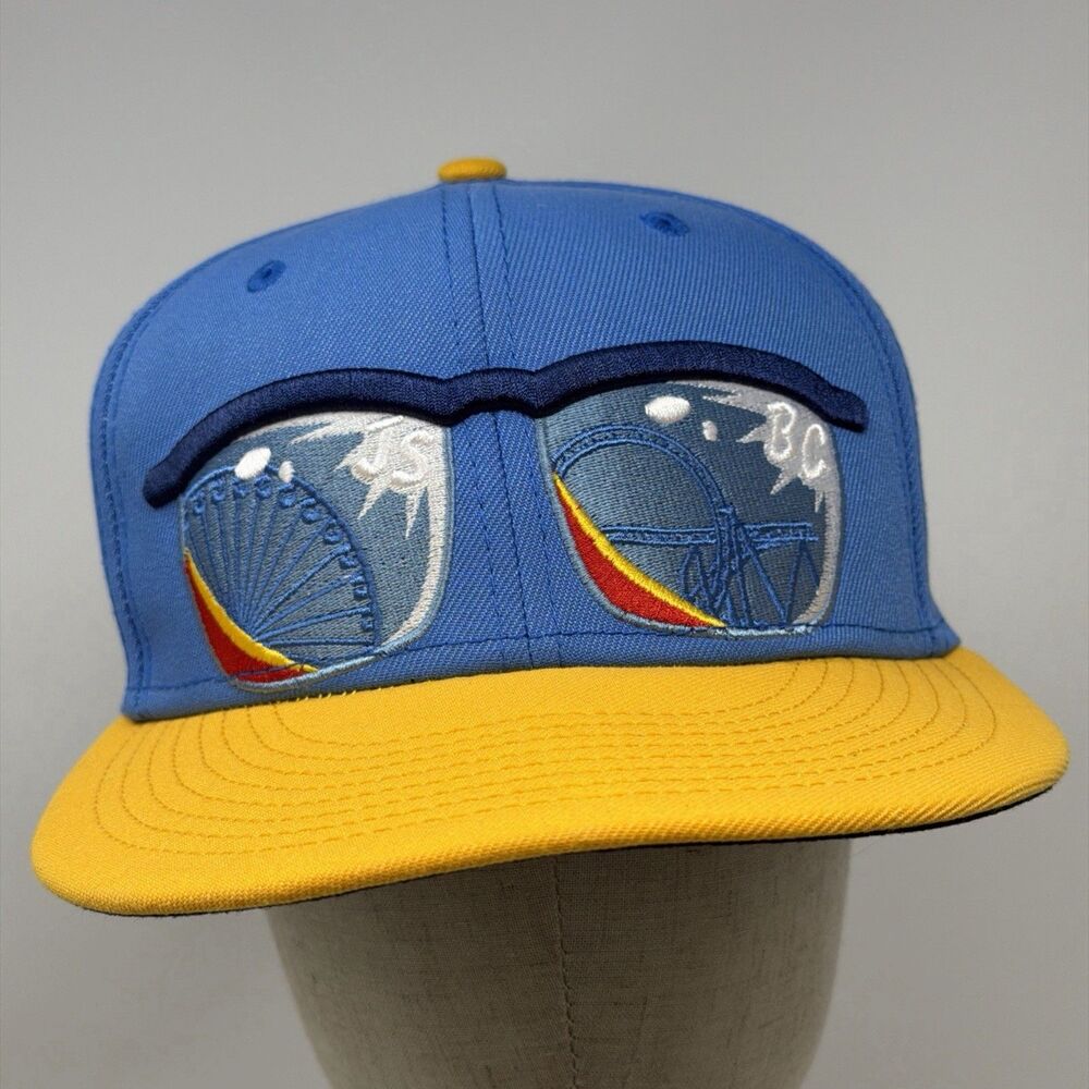 Jersey Shore BlueClaws New Era Authentic 59FIFTY Hat 7 1/4 Blue Yellow
